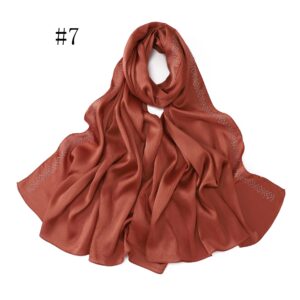 Crinkle Satin Rhinestone Hijab