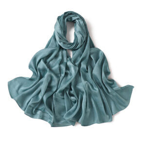 Elegant Shimmer Finish Satin Rhinestone Hijab