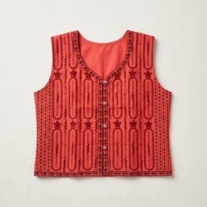 Women's Double-Sided Embroidered Traditional Cotton Waistcoat