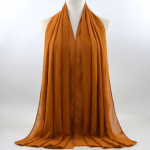Golden Rhinestone Chain Chiffon