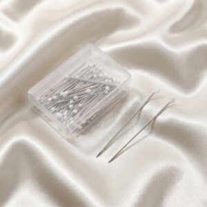 Pearl-Tip Hijab Pins – Black White 100 Pieces