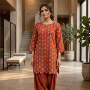 Vibrant Orange 2 Piece Linen Co Ord Set